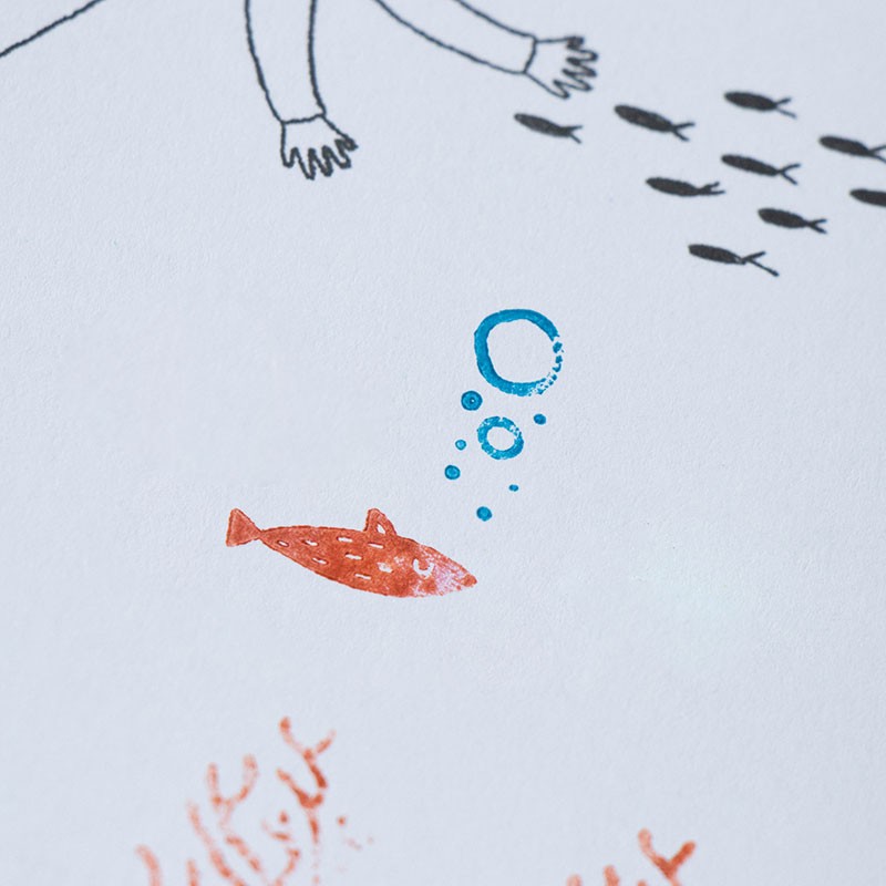 activité timbres en bois